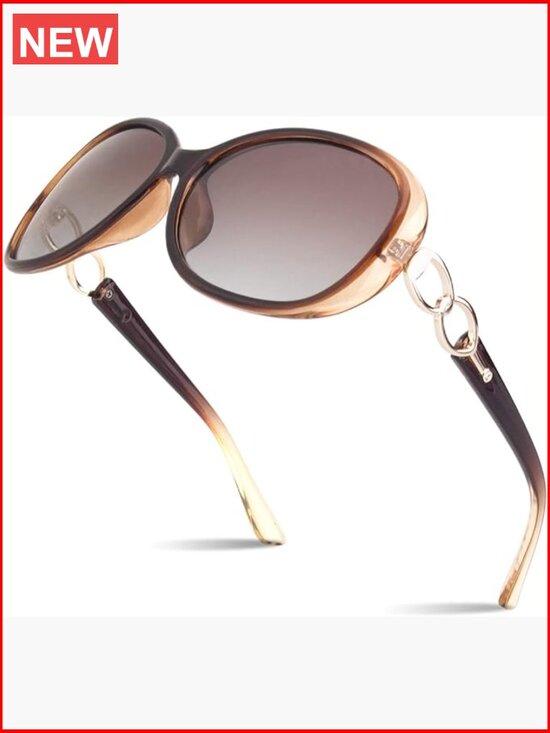 Oversized Polarized Sunglasses UV400 Protection Resin Frame Ladies Shades main image 7